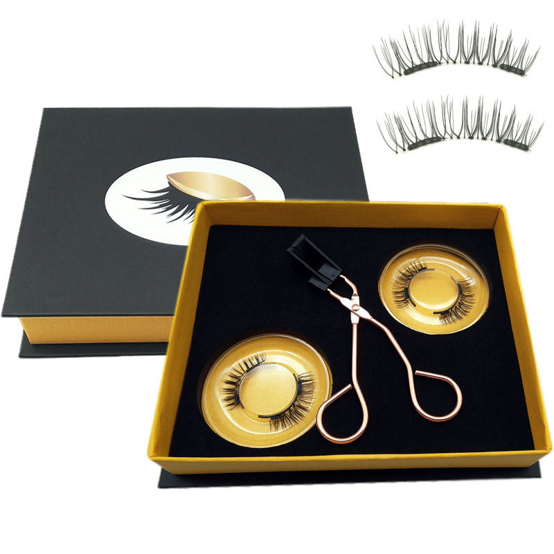Magnetic Magnet False Eyelashes Set Box Tweezers