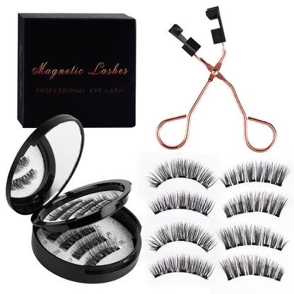 Women's Flat Hard Stem Magnetic False Eyelashes
