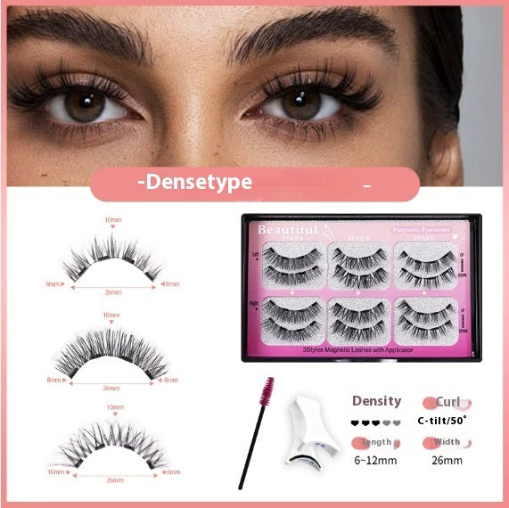 Four Magnetic False Eyelashes Soft Magnetic Curling