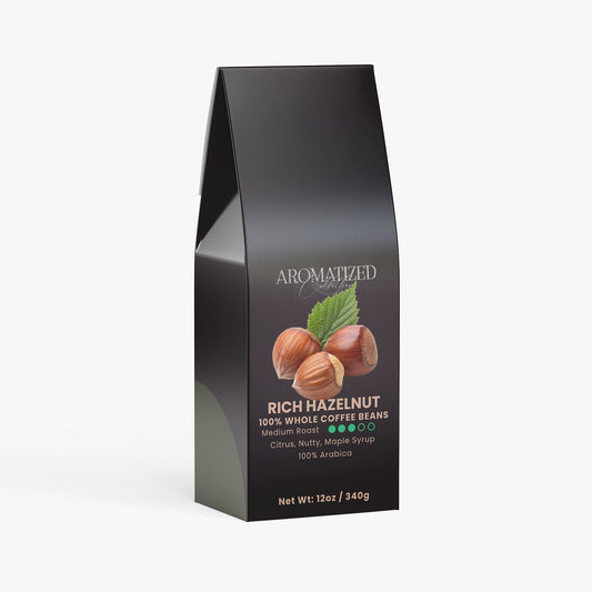 Rich Hazelnut Coffee (Medium Roast) Citrus, Nutty, Maple Syrup Flavor