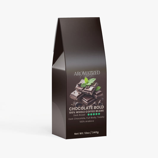 Chocolate Bold Coffee (Dark Roast) Dark Chocolate, Full Body, Toasty Flavor