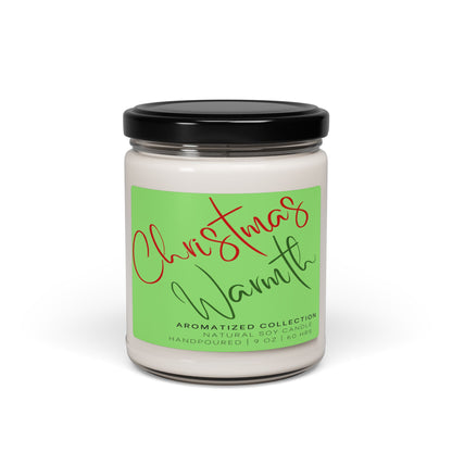 Christmas Warmth Scented Soy Candle, Holiday Home Decor, Aromatherapy Gift, Cozy Atmosphere, Eco-Friendly Candle