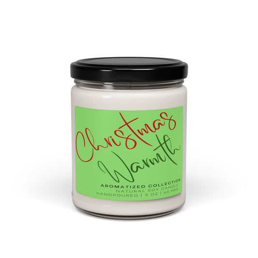 Christmas Warmth Scented Soy Candle, Holiday Home Decor, Aromatherapy Gift, Cozy Atmosphere, Eco-Friendly Candle