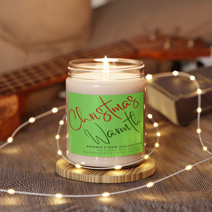 Christmas Warmth Scented Soy Candle, Holiday Home Decor, Aromatherapy Gift, Cozy Atmosphere, Eco-Friendly Candle