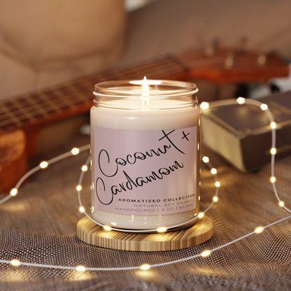 Coconut Cream Cardamom Scented Candle, Cozy Home Décor, Gift for Her, Relaxing Aromatherapy, Birthday Celebration