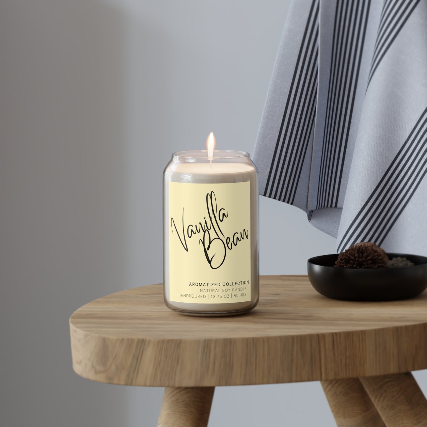 Vela de soja con aroma a vainilla, aromaterapia, decoración del hogar, regalo ecológico, relajación, autocuidado, ideal para inauguración de casa.