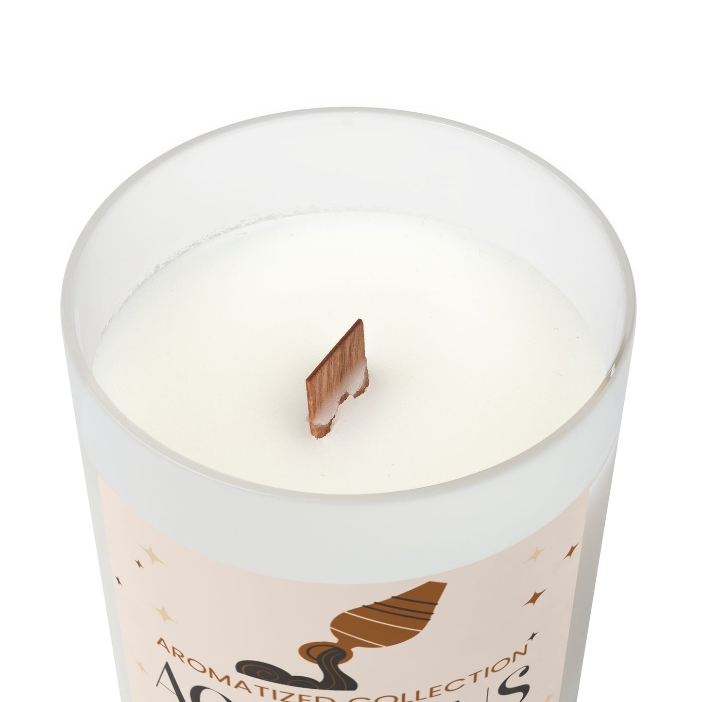 Aquarius Sea Minerals Candle | Frosted Glass Candle for Home Decor, Aromatherapy Gift, Zodiac Gift, 11oz Soy Wax, Unique Home Fragrance