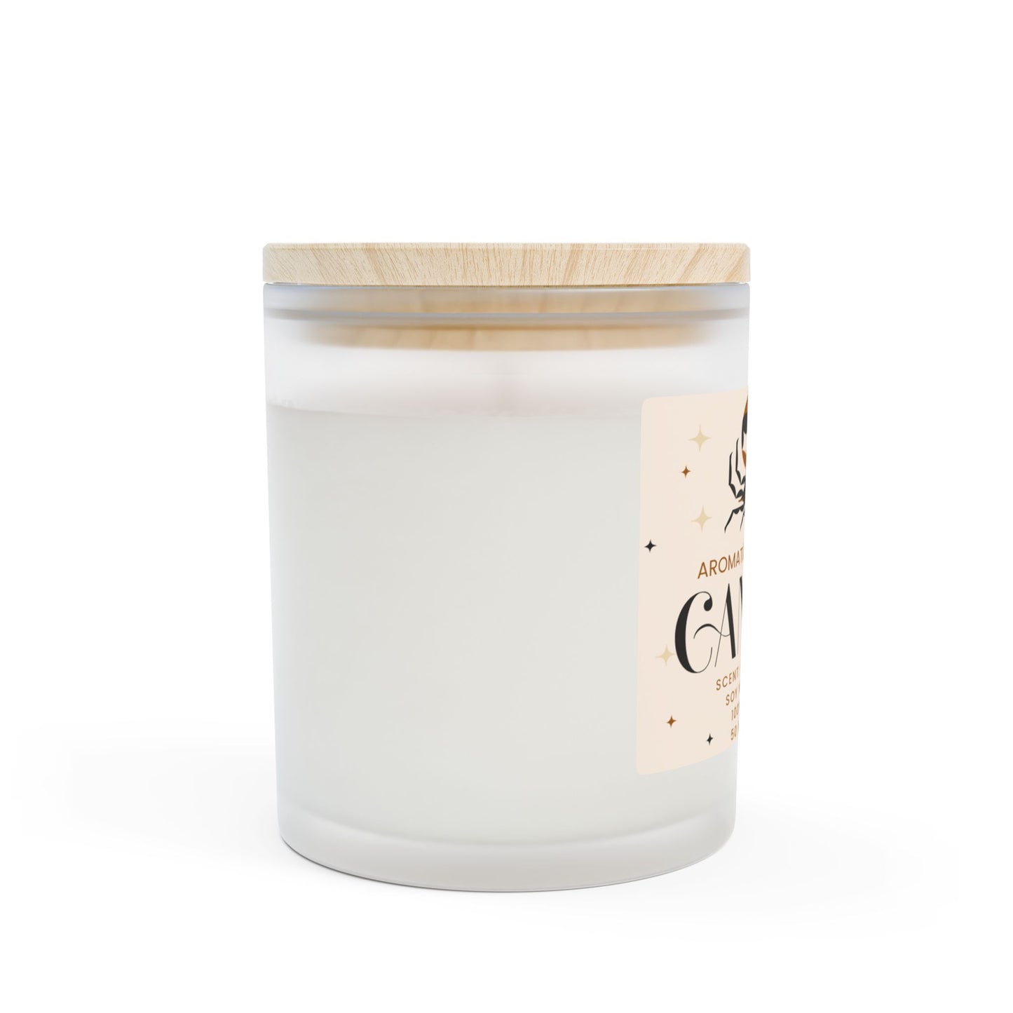 Cancer Sea Minerals Zodiac Candle - 11oz Frosted Glass Aromatherapy Candle, Natural Soy Wax, Sea Minerals Scent, Astrology Gift, Home Decor