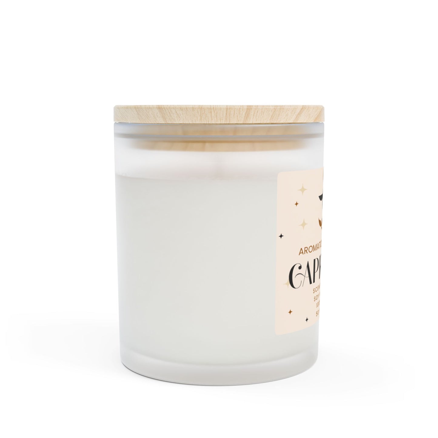 Capricorn Fraser Fir Frosted Glass Candle 11oz | Zodiac Decor, Soothing Aroma, Natural Soy Wax, Astrology Gift, Relaxation Candle