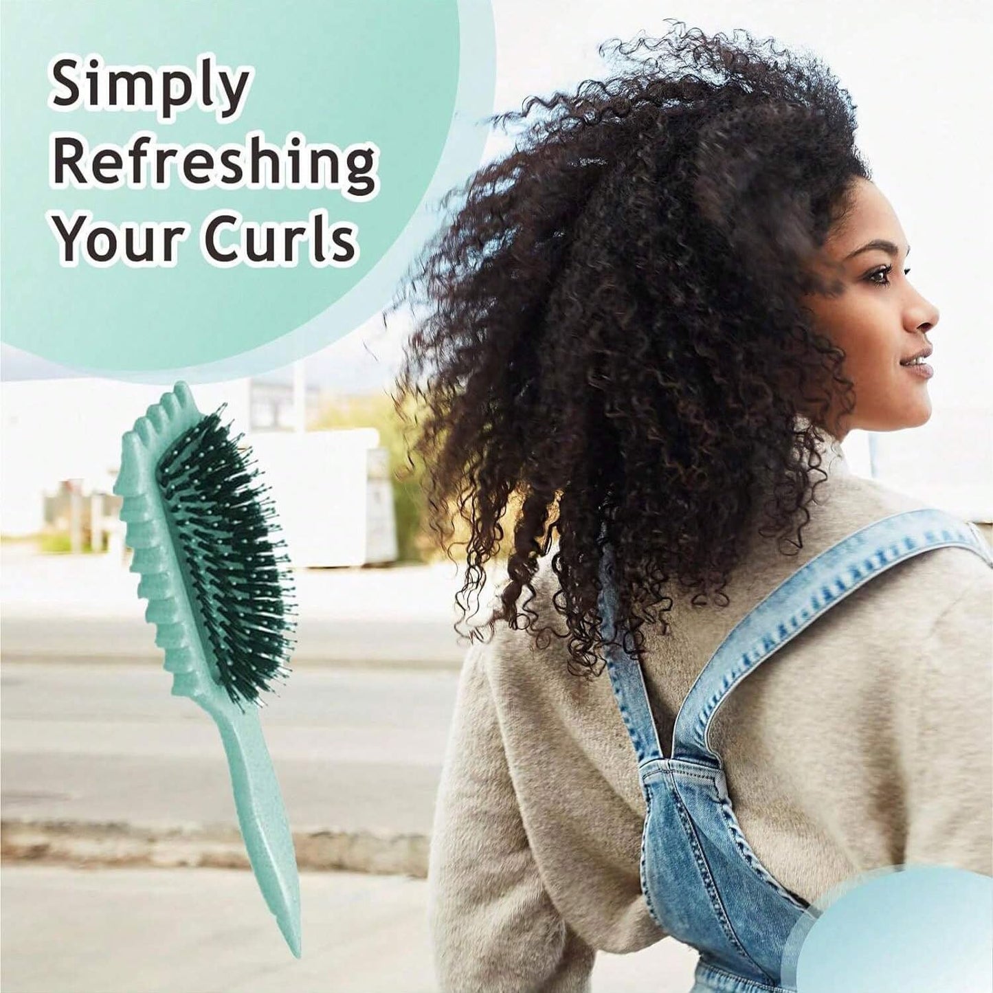 Curl Defining Hair Brush, 2025  Boar Bristle Styling Brush For Curly Hair, Shaping & Defining Curls For Women