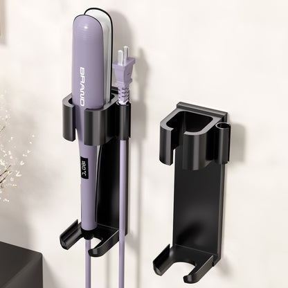 Punch-free Bathroom Electric Hair Straightener Rack Alumimum Hot Plate Bracket Hair Curler Rack