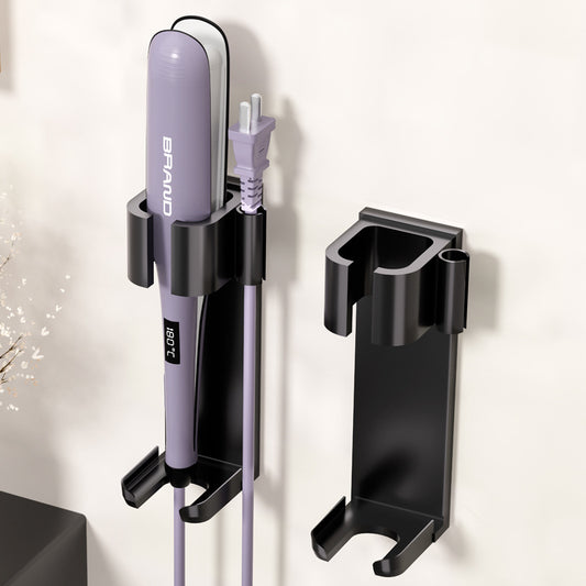Punch-free Bathroom Electric Hair Straightener Rack Alumimum Hot Plate Bracket Hair Curler Rack