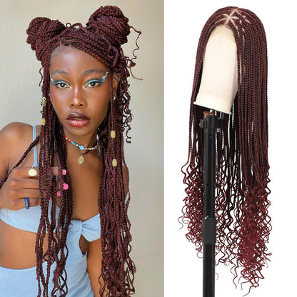 Full Lace Wig Head Cover Chemical Fiber Hair Three-strand Braid