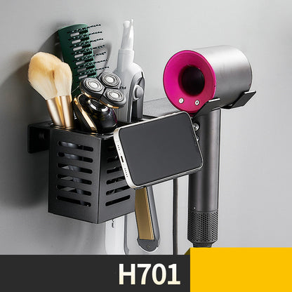 Hair Dryer Holder Wall Hanging Bathroom Curling Iron Hair Straightener Storage Rack