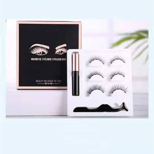 Magnetic Eyeliner Eyelash Set Natural Thick Magnet False