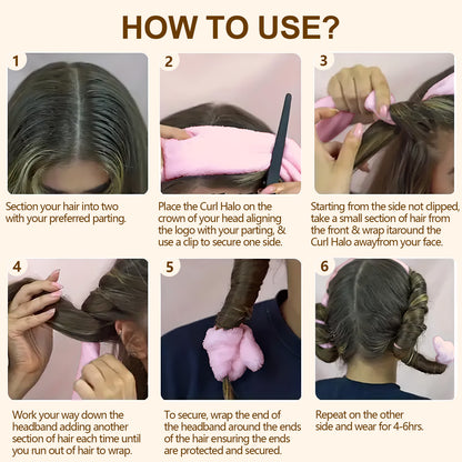 Satin Heatless Hair Curler, Lazy Natural Soft Wave DIY Heatless Curls For Sleep In Overnight, For All Hair Types