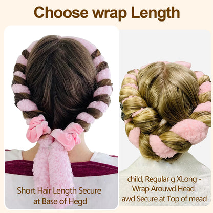 Satin Heatless Hair Curler, Lazy Natural Soft Wave DIY Heatless Curls For Sleep In Overnight, For All Hair Types