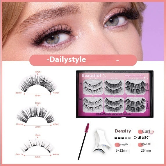 Four Magnetic False Eyelashes Soft Magnetic Curling