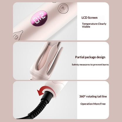 Lady's Large Wave Large-sized Woolen Curl Automatic Home Hair Curler Adjustable Temperature Egg Roll Hair Straightener