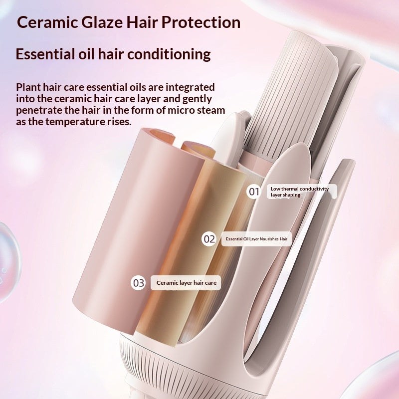 Lady's Large Wave Large-sized Woolen Curl Automatic Home Hair Curler Adjustable Temperature Egg Roll Hair Straightener