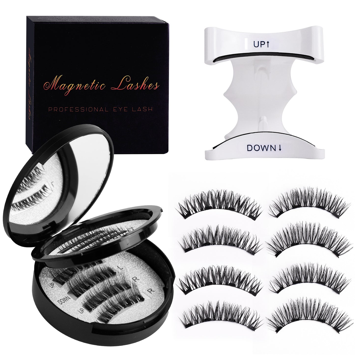 Women's Flat Hard Stem Magnetic False Eyelashes