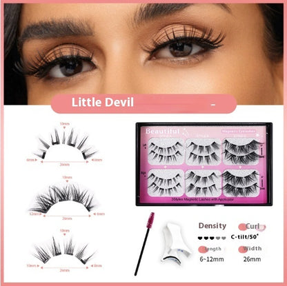 Four Magnetic False Eyelashes Soft Magnetic Curling