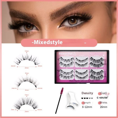 Four Magnetic False Eyelashes Soft Magnetic Curling