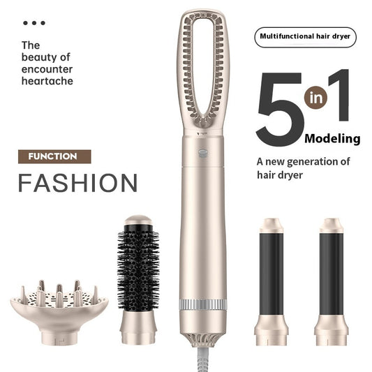 Five-in-one Hot Air Comb Hair Curler Multi-function High-power Hair Straightener