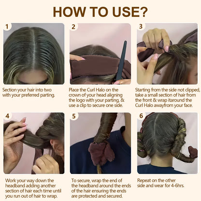 Satin Heatless Hair Curler, Lazy Natural Soft Wave DIY Heatless Curls For Sleep In Overnight, For All Hair Types